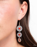 Paparazzi Totem Temptress - Red Earring