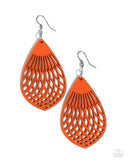 Paparazzi Caribbean Coral - Orange Earring