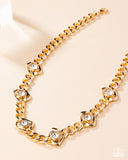 Paparazzi Square Silhouette - Gold Necklace