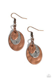 Paparazzi Hammered Homespun - Copper Earring