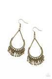 Paparazzi Melodic Moons - Brass Earring