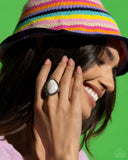 Paparazzi Tundra Rotunda - White Ring