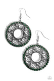 Paparazzi Whirly Whirlpool - Green Earring