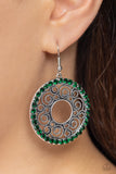 Paparazzi Whirly Whirlpool - Green Earring