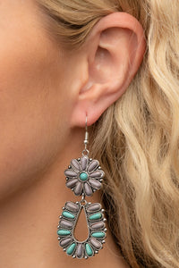 Paparazzi Badlands Eden - Silver Earrings