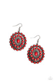 Paparazzi Bohemian Badlands - Red Earring