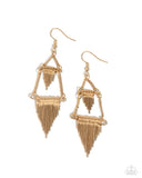 Paparazzi Greco Grotto - Gold Earring