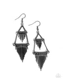 Paparazzi Greco Grotto - Black Earring