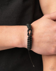 Paparazzi Nautical Myth - Black Bracelet