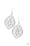 Paparazzi Glacial Glades - White Earrings