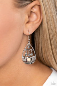 Paparazzi Country Cabana - White Earring