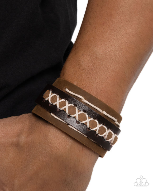 Paparazzi Horsing Around - Brown Bracelet