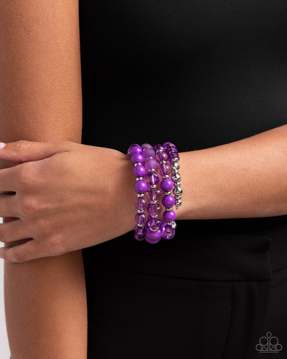 Paparazzi Colorful Charade - Purple Bracelet