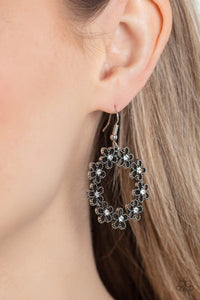 Paparazzi Floral Halos - White Earrings