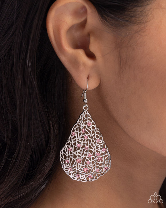 Paparazzi Stargazing Glamour - Pink Earring