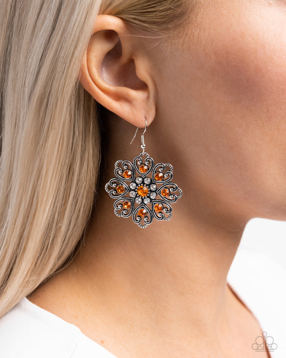 Paparazzi Garden of Love - Orange Earring