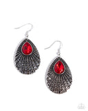 Paparazzi Urban Relic - Red Earring