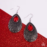 Paparazzi Urban Relic - Red Earring