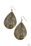 Paparazzi Fractured Fairytale - Brass Earring