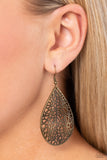 Paparazzi Fractured Fairytale - Brass Earring
