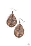 Paparazzi Fractured Fairytale - Copper Earring