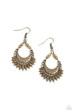 Paparazzi Lunar Luxury - Brass Earring