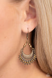 Paparazzi Lunar Luxury - Brass Earring
