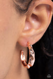 Paparazzi HOOP it Up - Copper Earring