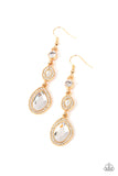 Paparazzi Dripping Self-Confidence - Gold Earring