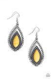 Paparazzi Twisted Trailblazer - Yellow Earring