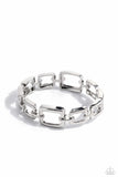 Paparazzi Square Inch - Silver Bracelet