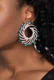 Paparazzi Firework Fanfare - Blue Earrings