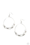 Paparazzi Cat's Eye Charisma - White Earrings