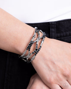 Paparazzi Cross Country - Black Bracelet