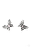 Paparazzi Wispy Wings - Pink Earrings