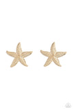 Paparazzi Starfish Season - Gold Earrings