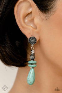 Paparazzi Desert Fever - Blue Earrings