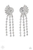 Paparazzi Torrential Twinkle - White Earrings