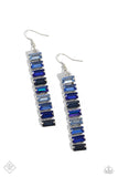 Paparazzi Superbly Stacked - Blue Earrings