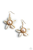 Paparazzi Say SEAS - Gold Earrings