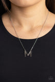 Paparazzi Leave Your Initials - Silver M Necklace