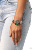 Paparazzi Peacock Plume - Green Bracelet