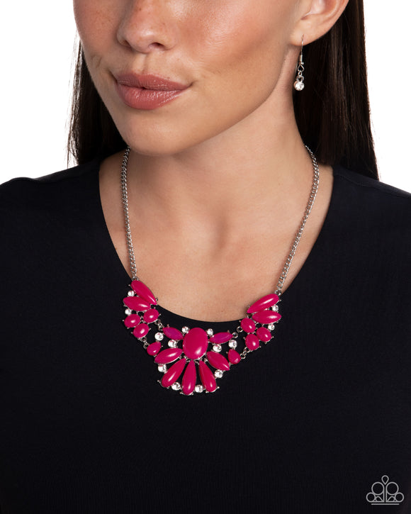 Paparazzi Dazzling Diadem - Pink Necklace