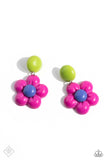 Paparazzi Poppin Posies - Pink Earrings