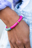 Paparazzi Poppin Pattern - Pink Bracelet