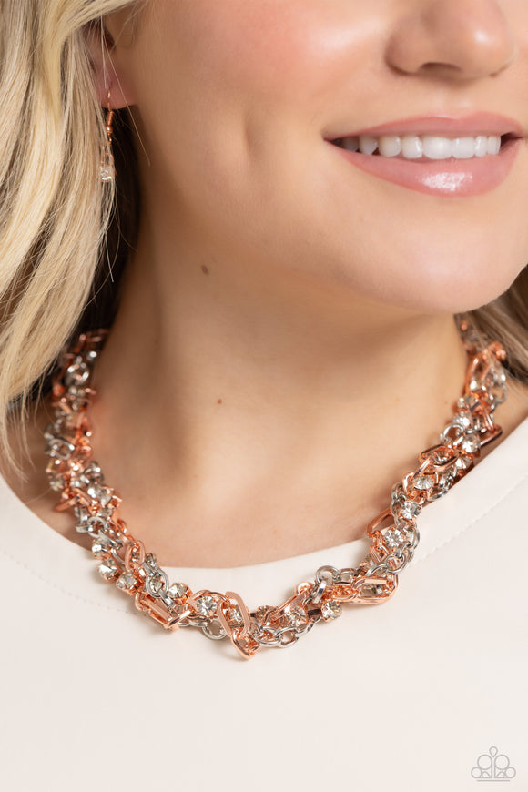 Paparazzi Totally Two-Toned - Copper Necklace