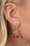 Paparazzi Cherry Caliber - Red Earring