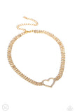 Paparazzi Rows of Romance - Gold Necklace