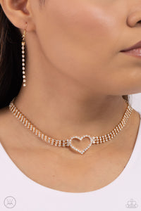 Paparazzi Rows of Romance - Gold Necklace