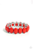 Paparazzi Starting OVAL - Red Bracelet